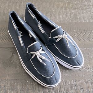 Coral Bay Sanibel Womens Shoes Loafers Textile Blue Navy Size 8